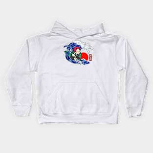 Demons Slayer Ukiyo E Kids Hoodie